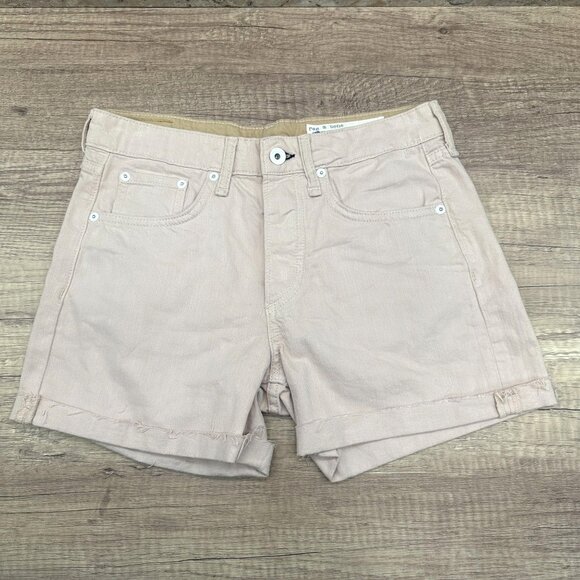 Rag & Bone Shorts Womens 24 Pink Denim Rosa Mid-Rise Relaxed Through Hip & Thigh - Picture 1 of 12